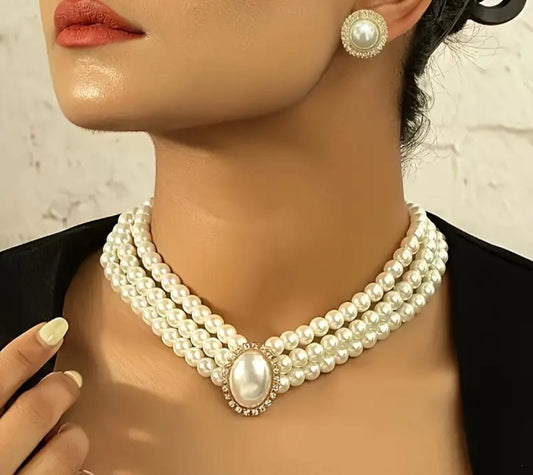 Artificial Pearl Necklace – Premium Bridal & Partywear Choker Set