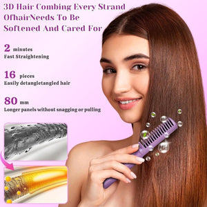 Cordless Mini Hair Straightener & Hot Comb – Portable Rechargeable Hair Styler - ShriClick