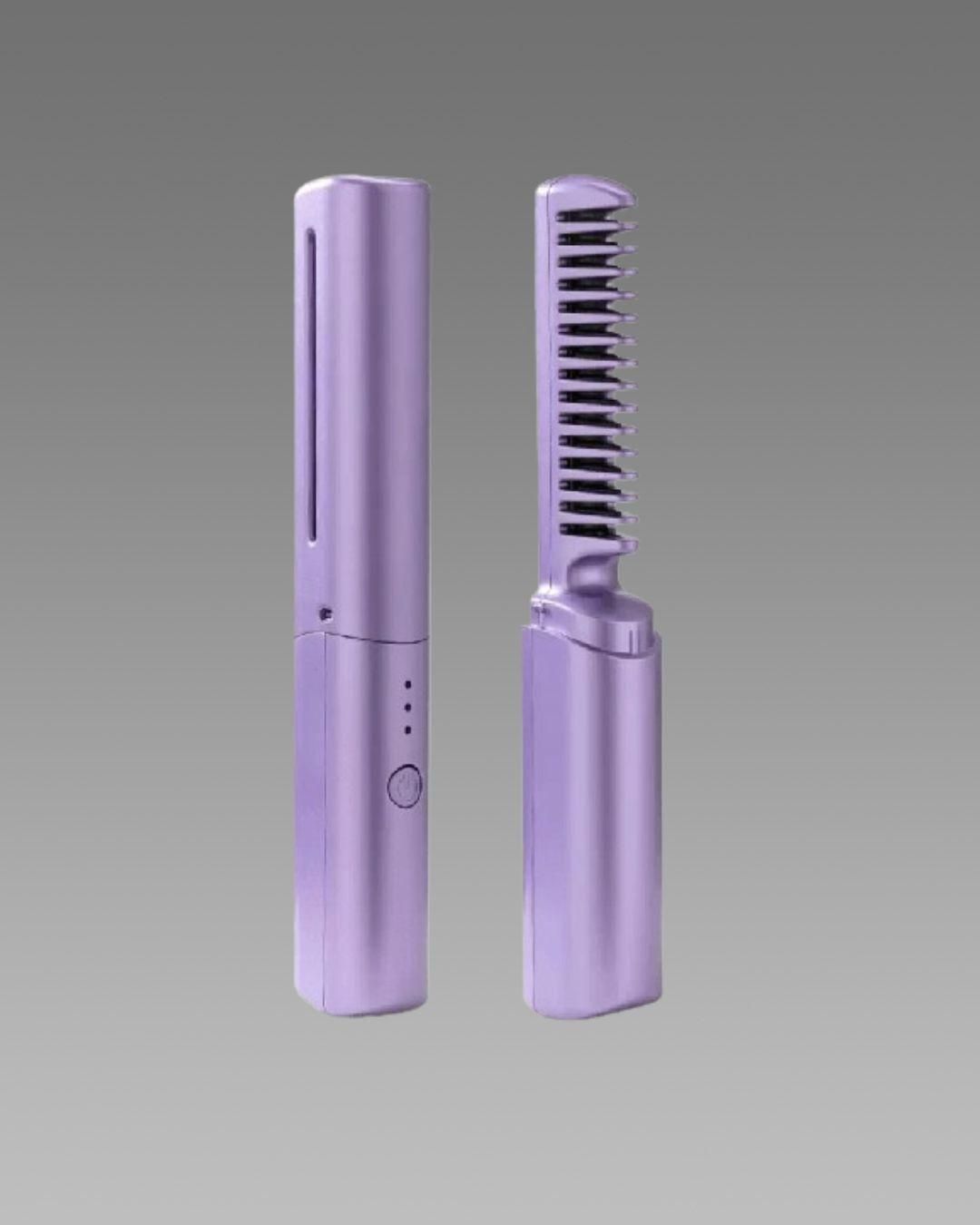 Cordless Mini Hair Straightener & Hot Comb – Portable Rechargeable Hair Styler - ShriClick