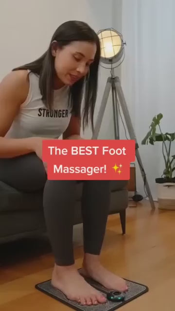 Wireless Electric EMS Foot Massage Pain Reliever – 8 Modes | 19 Intensity Levels | Muscle Relaxation Pad